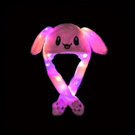 Cute Rabbit Ear Hat Glowing Hat with Moving Ears