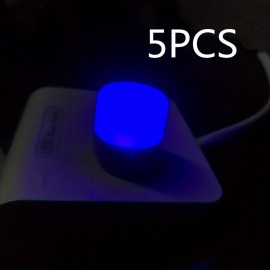 5 PCS USB Small Night Light Mini Creative Portable Soft Light Eye Care LED Small Round Light Available For Student Dormitory Children's Bedside Light USB Plug In