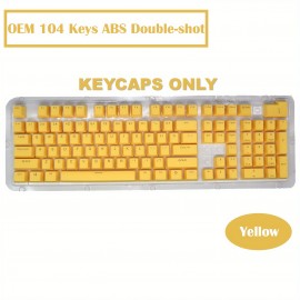 OEM Profile Keycaps 104 Keys ABS Double-shot For DIY Custom Mechanical Keyboard Keycaps Desktop Computer Backlight Keycaps Kit
