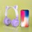 Head-mounted Headset Gradient Color LED Luminous Cat Ears Telescopic Folding Children's Cheap Gift Cute Wireless  Headset